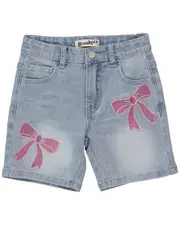 Toddler Girls Embroidered Denim Short