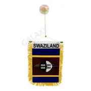 Swaziland Flag Mini Banner / Double Sided Mini Swaziland Car Window Flag