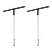 2pcs T-Handle Metric Socket Wrench 15mm CR-V Steel 6-Point Hex T-Shape Spanner