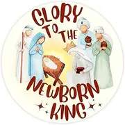 Christian Nativity Scene Christmas Magnet Car Bumper Decoration, Magnetic Decal for Fridges, Lockers, Whiteboards, Garage Doors, and More, 5 1/2 Inches (New Born King)