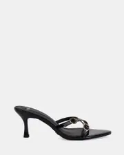 VALKYRIE Black Patent Mules