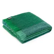 St Albans Mohair Throw Rug Blanket Emerald