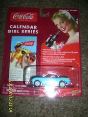JOHNNY WHITE LIGHTNING 54 CORVETTE CONVERTIBLE CALENDER GIRL SERIES COCA COLA