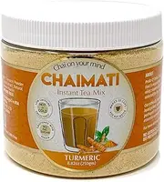 Pride Of India Golden Chai Latte Powdered Instant Turmeric Milk W/Ginger, Cinnamon, Stevia & Pepper No Fat & No Sugar, 8.82Oz (250Gm) Jar (Makes 20-25 Cups)