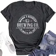 Mama's Boobery T Shirt Women Brewing Co Graphic Tees Shirt New Mom Funny Saying