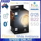 PHILIPS Hue G125 Bulb - White Ambiance - Filament Bayonet Globe - B22 - Dimmable