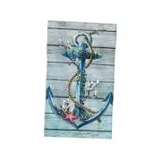 Bathroom Towels Absorbent Compact Beach Towel Soft Fingertip Nautical Anchor
