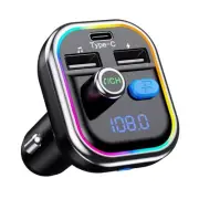 Bluetooth Adapter for Car,FM Transmitter Wireless Radio Adapter Car Kit with ...
