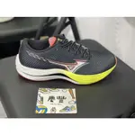 大罐體育👟 美津濃 MIZUNO WAVE REBELLION 一般型男款路跑鞋 J1GC211701 黑 螢光綠