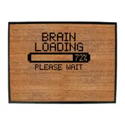 Brain Loading - Funny Novelty Doormat Man Cave Floor mat