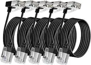5Pack Flexible Cat 6A Ethernet Cable 270° Up Angled 3.3 Ft, 10Gbps High-Speed Network Ultra Slim Cord, Rj45 Internet Cable can be Used for, PC, Router, Ps4/5 (Black)