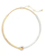 kate spade new york Interlock Structured Collar Necklace, 16-19