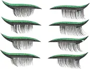 IWOWHERO Eyelash Extensions Women Eyeliner Sticker Fake Eyelashes Decal for Night Clubs Events