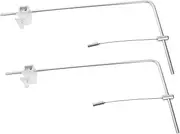 HOLIDYOYO 2pcs Fish Tank Lamp Holder Aquarium Stand Fish Tank Stand Aquarium Hanger Fish Tank Holders LED Aquarium Mount Aquarium Kit Aquarium Freshwater Light Bracket Aluminum Alloy Silver