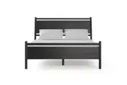 Brosa Suki Wooden Bed Frame (Black Oak, Queen)