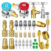 AC R134A Adapter Quick Coupler Kit, R134a Tank Tap Valve R134a to R22/410a for Air Conditioning Refrigeration System As Shown