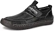 [Asifn] Men's Casual Loafers Breathable Non-slip Driving Shoes Comfortable Walking Shoes Business Leather Shoes