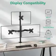 Triple Monitor Stand, Fully Adjustable Three Monitor Desk Mount Fits 3 Screens u