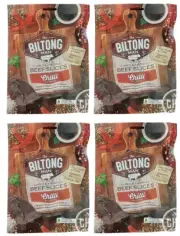988298 4 x 100g PACKETS OF THE BILTONG MAN CHILLI FLAVOURED BEEF JERKY SLICES
