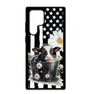 Cow Print Dairy Cow Flag Phone Case for Galaxy S20 S21 S22 S23 Ultra Note