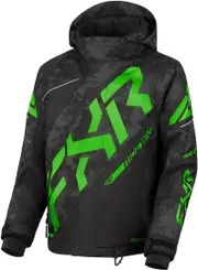 FXR CX Youth Snowmobile Jacket, green, Size 36
