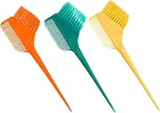 Healeved Practical Hair Coloring Brush 3pc Hair Dye Applicator Brush Set Salon Double-sided for Highlighting