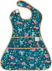 Bumkins Bibs for Girl or Boy, SuperBib Baby and Toddler for 6-24 Months, Full Cover Large Oversize, Essential Must Have for Eating, Feeding, Car Seat, Baby Led Weaning Supplies, Mess Saving, Jungle
