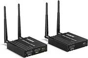 Wireless HDMI Transmitter and Receiver, 200M Wireless HDMI Extender with Long Range and Loop Out, Support 2.4/5GHz for Streaming Video/Audio from Laptop, PC, TV Box to HDTV/Projector