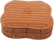 LOPUNER Portable Woven Basket for Organizing Multi Functional Storage Holder for Fruits Nuts Snacks Lightweight Design for Home Office Picnics Stylish Appearance