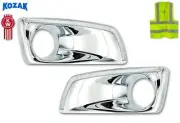 Chrome Plastic Fog Lamp Bezels w/ Built-in LED Light Strip, Set Kenworth T660