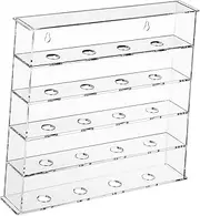 TOGEVAL Golf Ball Display Case: Clear Acrylic No Door Open Mount 20 Golf Ball Holder - Golfer Present for Collector Memorabilia