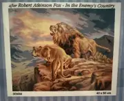 Printed needlepoint tapestry Canvas Only Orchidea 40x50 Cm Lions 3090