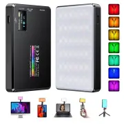 ST-120 RGB LED Video Light Full Color Output Camera Lamp Dimmable 2500K-9000K Bi-Color Panel Light for Vlog Youtube Phot