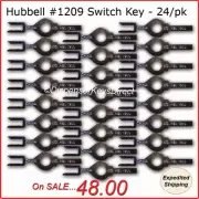 Hubbell #1209 Tamper Proof Electrical Switch Key - (24/pcs - Bulk Pack)