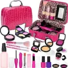 21Pcs Kids Makeup Kit for Girls Make Up Remover Real Washable Makeup Set w/Case