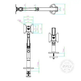 《飛翔無線3C》SPEEDCOM LA-111 鋁合金氣壓式桌上型螢幕支撐架◉公司貨◉台灣製造◉適用15~24吋