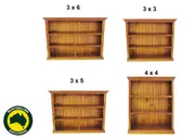 Marceline (Aussie Made) Lowline Bookcase Collection - Assorted Colours - Starting From $649 - Includes Free Optional Upgrade to Adjustable Shelves (Valued at $100)