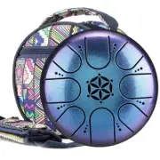 Hluru Glucophone Lingkong Drum 5.5 Inch 8 Notes Key C5 Ethereal SteelTongue Drum