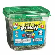 Sour Punch Twists, 3" Individually Wrapped Chewy Candy (4 Pack), 4 Fruity Flavor