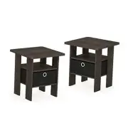 Andrey Set of 2 End Table / Side Table / Night Stand / Bedside Table with Bin