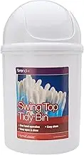 HomeLeisure Swing Top Tidy Bin, White, 5 Litre Capacity