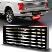 LED Light Trailer Hitch Cover, 6 Mode of Full Lighting, 6 Rows and 216 pcs LED Chips, Universal Fit 2" Receiver for rucks Chevy (Chevrolet), Ford, Toyota, GMC, Dodge RAM, Jeep, ATV SUV Van