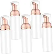 SWOOMEY 60ml Foaming Soap Dispenser Pump Bubble Empty Bottles for Travel Refillable for Shampoo Cosmetics Home Rose Gold 5 Pack