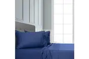 Ardor Cotton Sheet Set Home Room Bedding w Pillowcase 375TC Dark Blue