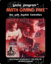 Atari 2600 Replacement Label - Math Grand Prix