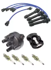 92-95 for Isuzu Sidekick Ignition Japan Cap + Rotor+NGK Spark Plugs+NGK Wire Set
