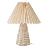 Chic Pleated Nightstand Lamp with Remote Control Timer