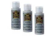 3x Plaid FolkArt Terra Cotta 59ml Acrylic Art Paint Cavern Moss Textured Finish