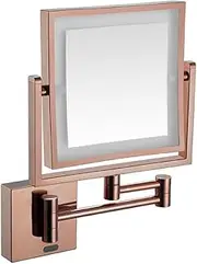 Shaving Mirror Wall Mounted，Wall Mount Makeup Mirror with 1X/3X Magnification,Double-Sided Magnifying Vanity Mirror, 360° Swivel Design