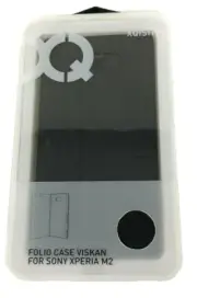 Original Black Folio Case Viskan Protection XQISIT For Sony Ericsson Xperia M2